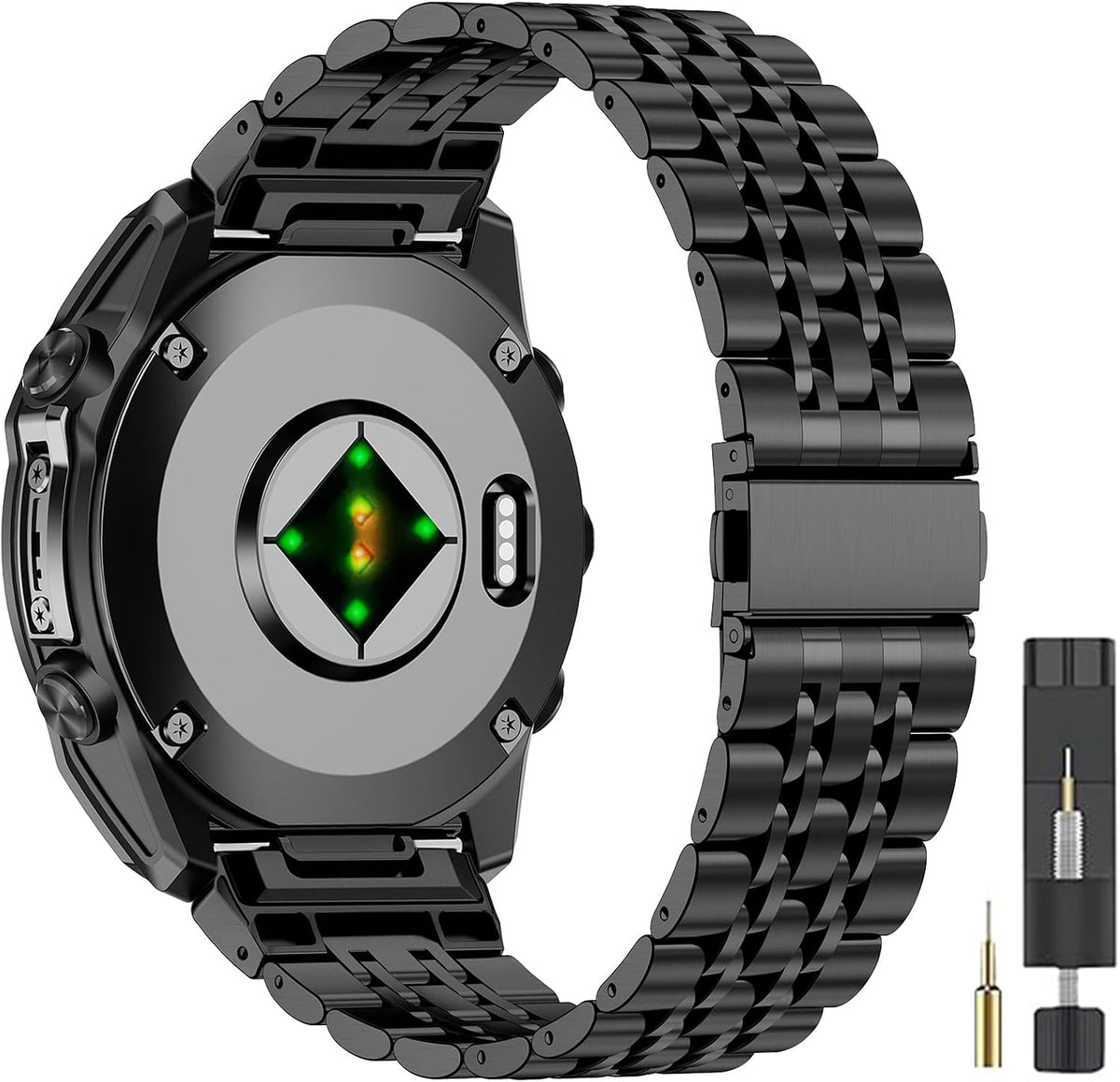 Correa de metal de 22 mm para Garmin Fenix 9/8 47mm/7/6/5/Approach S70, Hombres