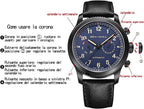 Seagull 1963 Serise Reloj para hombre Moda Deportes Multifunción Sapphire Luminoso Reloj mecánico automático Serie Pilot (Blanco)
