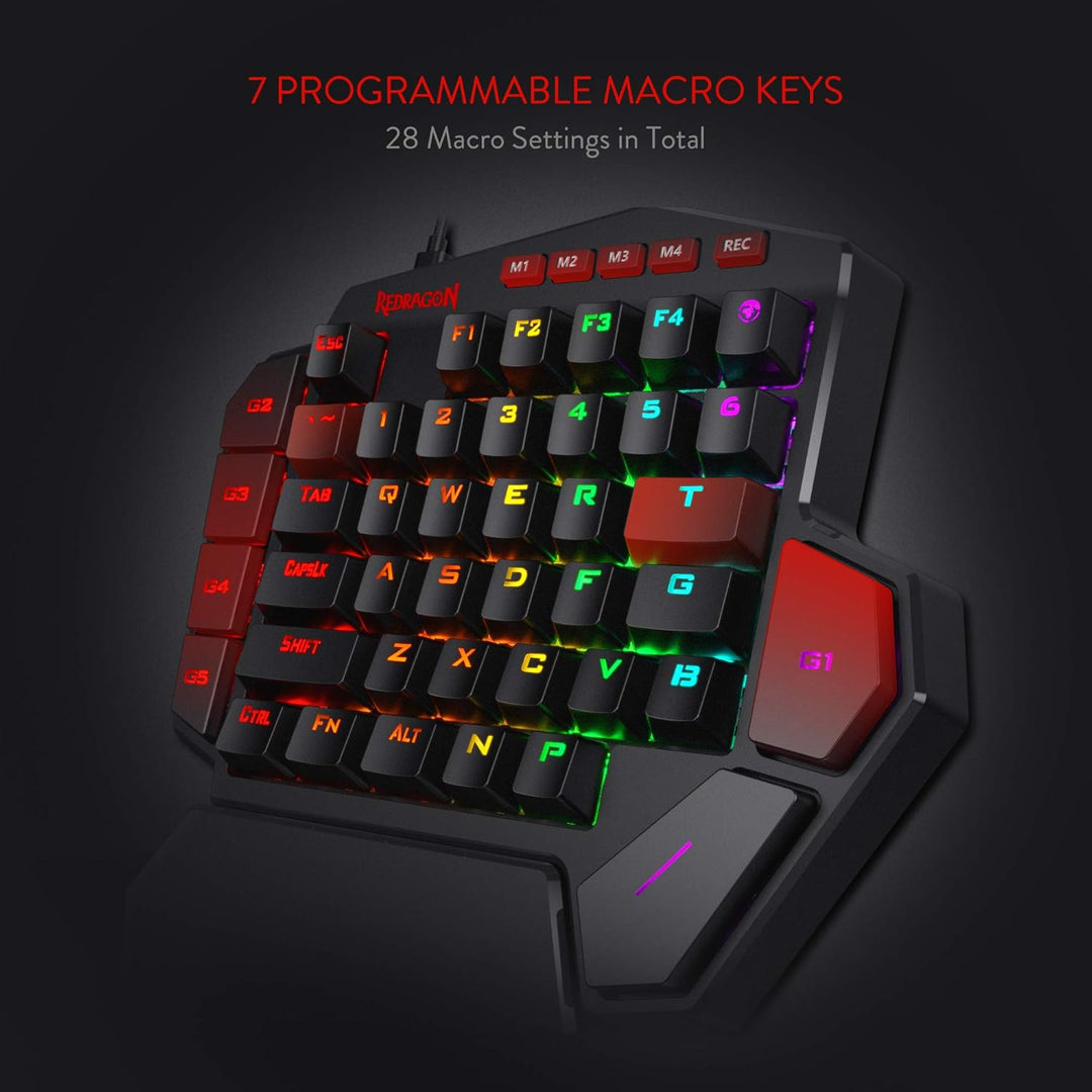 Redragon K585 DITI Teclado mecánico RGB con cable para juegos con u...