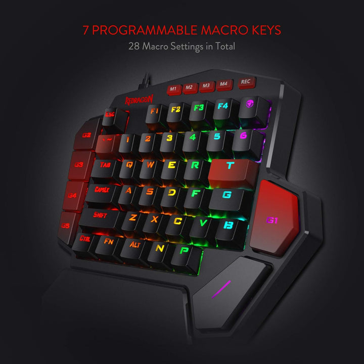 Redragon K585 DITI Teclado mecánico RGB con cable para juegos con u...