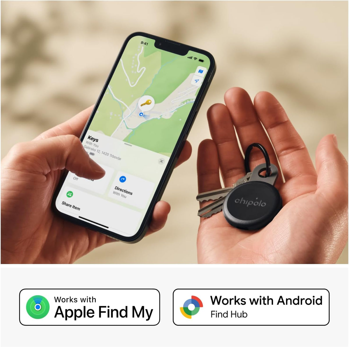 Chipolo LOOP - Etiqueta de seguimiento Bluetooth recargable - Paquete de 4