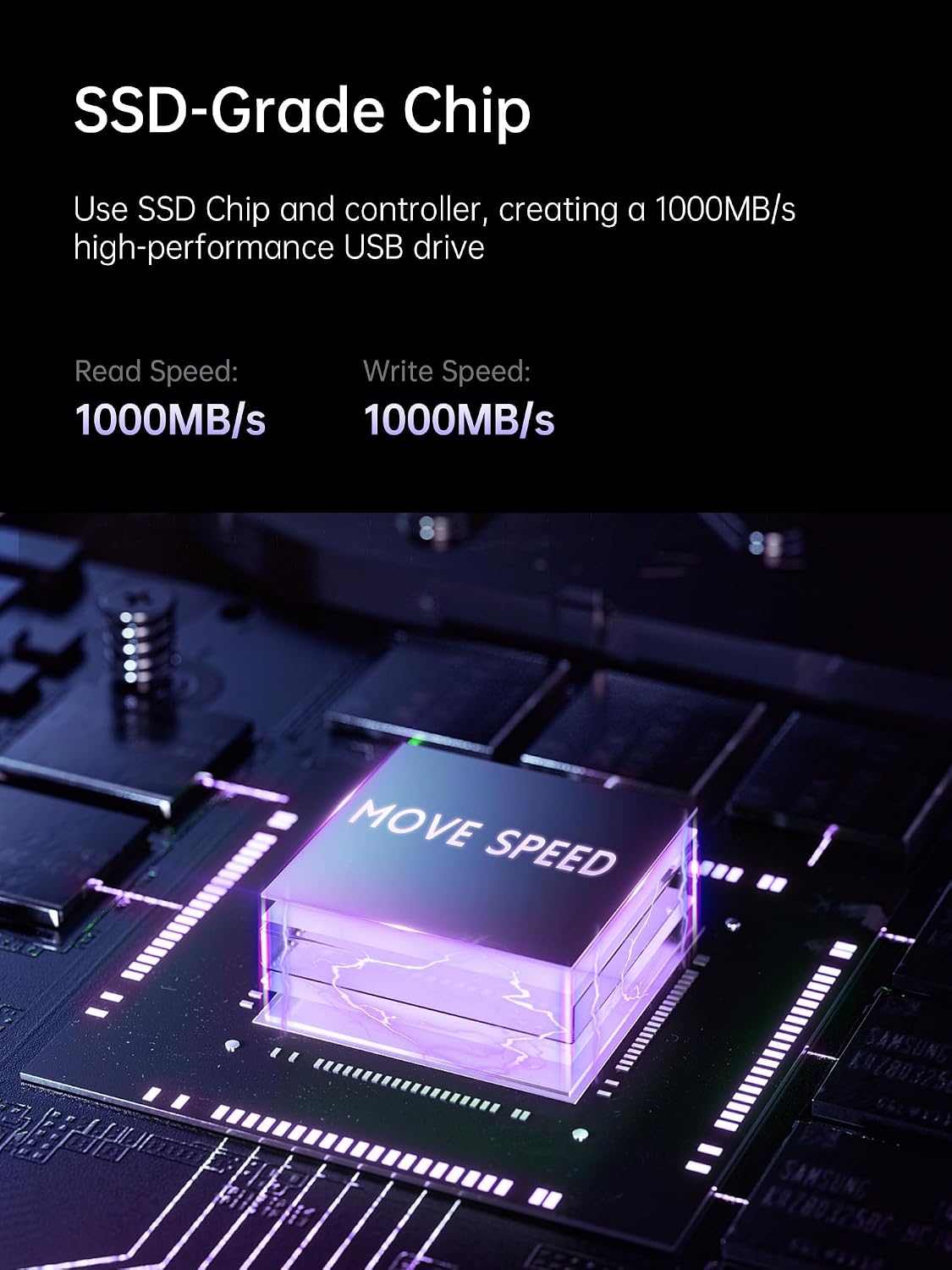MOVE SPEED Unidad Flash SSD de Estado Sólido de 2TB, Velocidad de L...