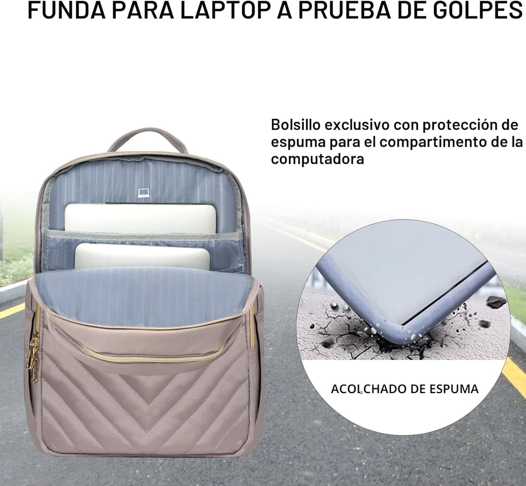 VANKEAN Mochila para Laptop de 15.6 Pulgadas para Mujeres, Bolsa de...