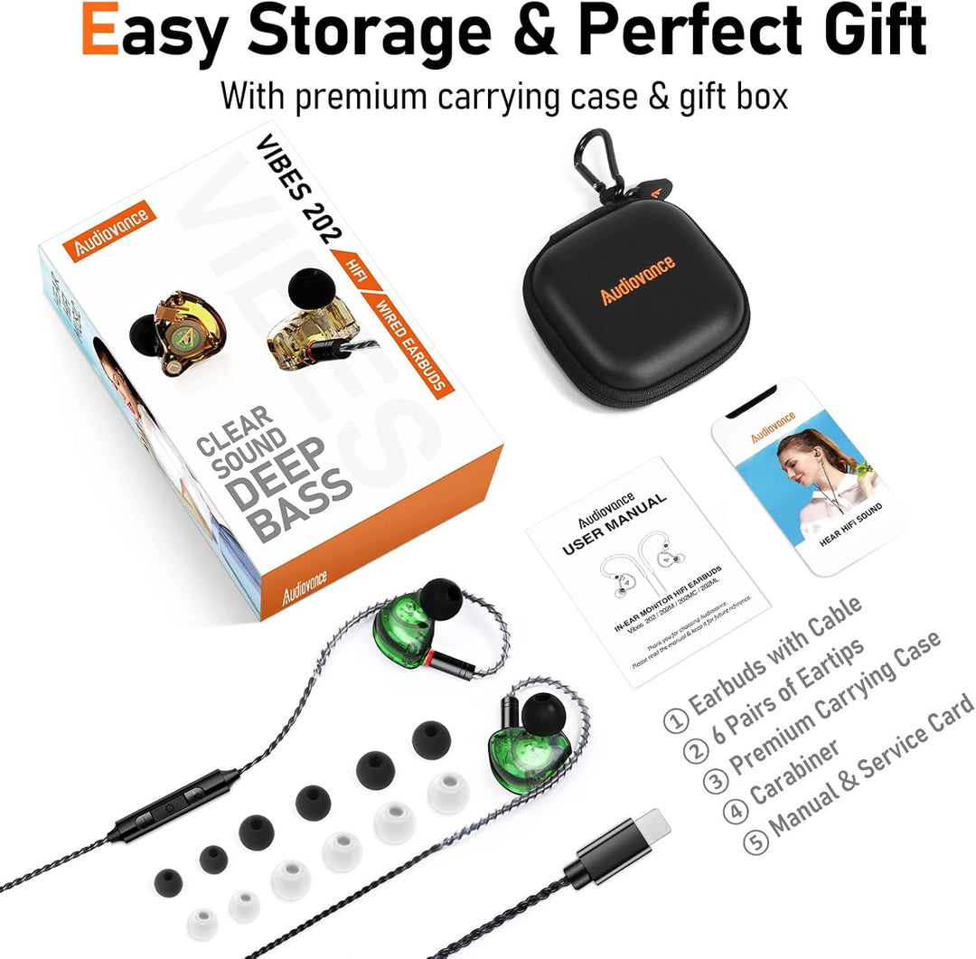 Vibes - Auriculares con cable de 6.8 fl oz, auriculares de alta fid...