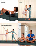 Esterilla de yoga grande (75.5 x 47.6 x 0.4 pulgadas) extra ancha y gruesa de 0.394 in