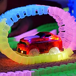 Ontel Magic Tracks - Carrera flexible que brilla en la
