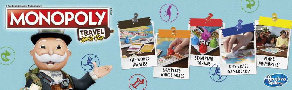 Hasbro Gaming Monopoly World Tour - Juego de mesa con
