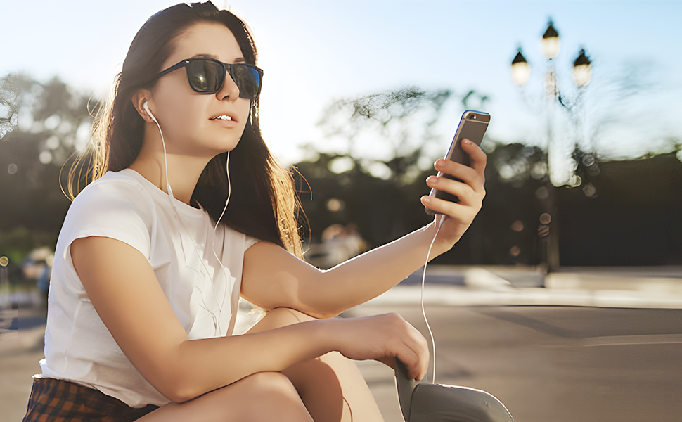 Paquete de 2 auriculares con cable USB C micrófono llamada