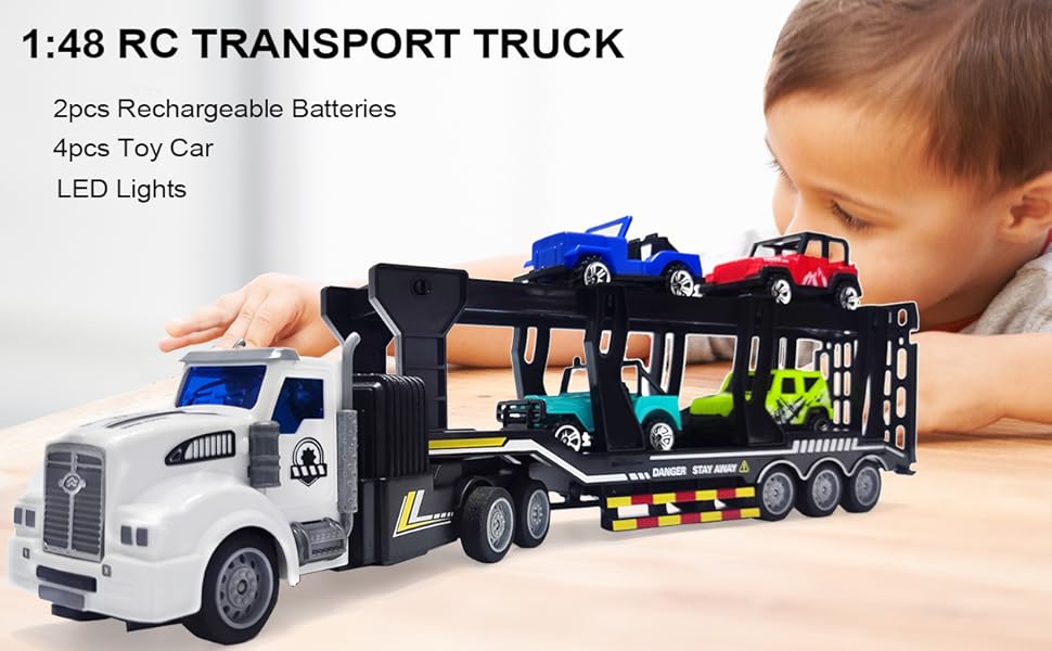 Camión transportador de automóviles a control remoto