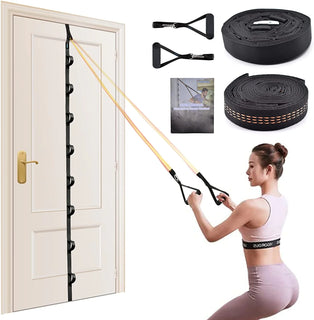 Correa de anclaje de nylon para ejercicio de resistencia, bandas de resistencia portátil para gimnasio en casa. Sin perforaciones