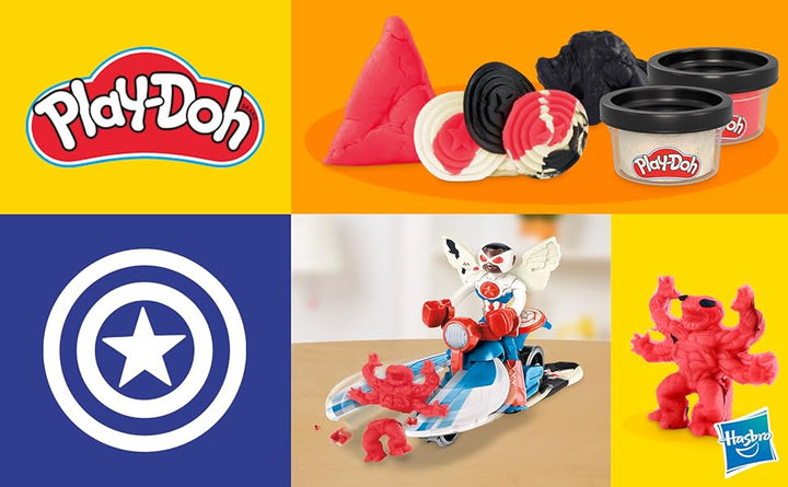 Play-Doh Marvel Capitán América Moto-Slicer Playset con