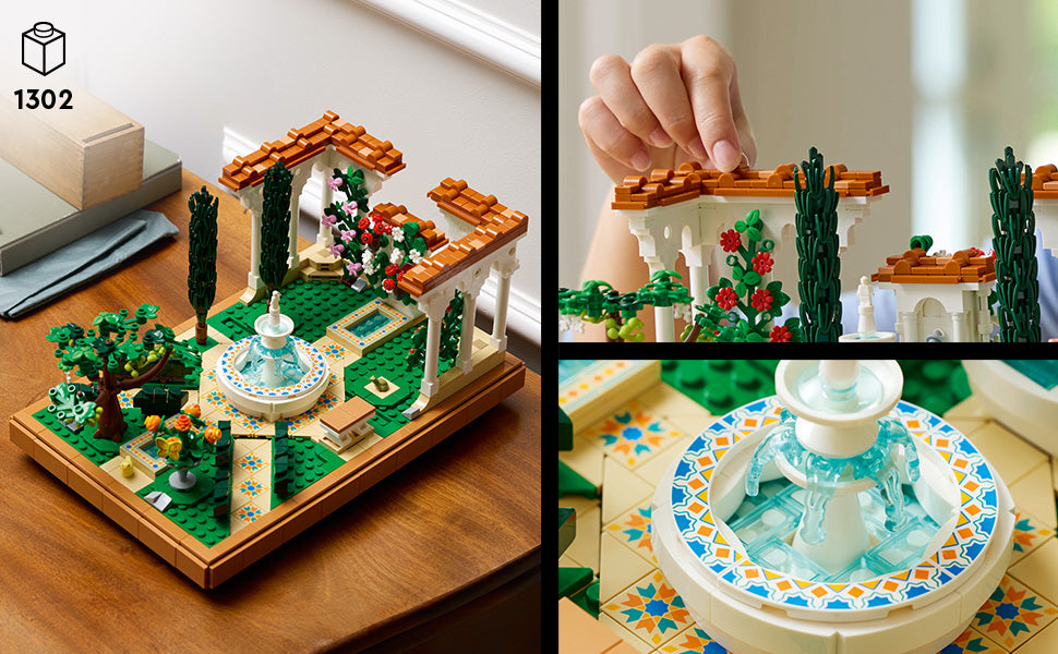 LEGO Icons Fountain Garden Building Set - Kit de bricolaje