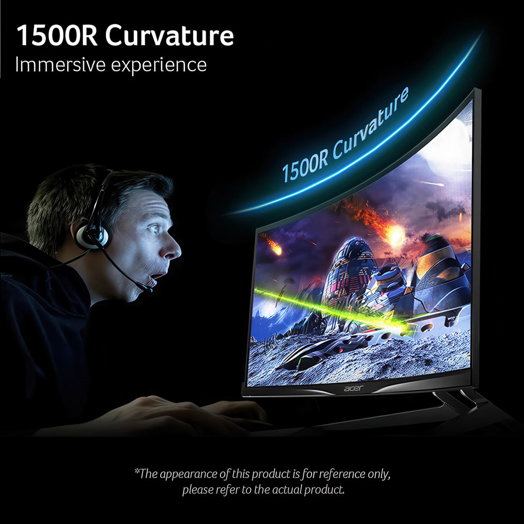 Nitro 31.5" Curved Full HD (1920 X 1080) 180Hz Gaming Monitor, Black, ED320QR S3Biipx