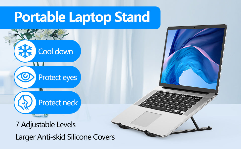 Gogoonike Soporte ajustable para laptop elevador portátil