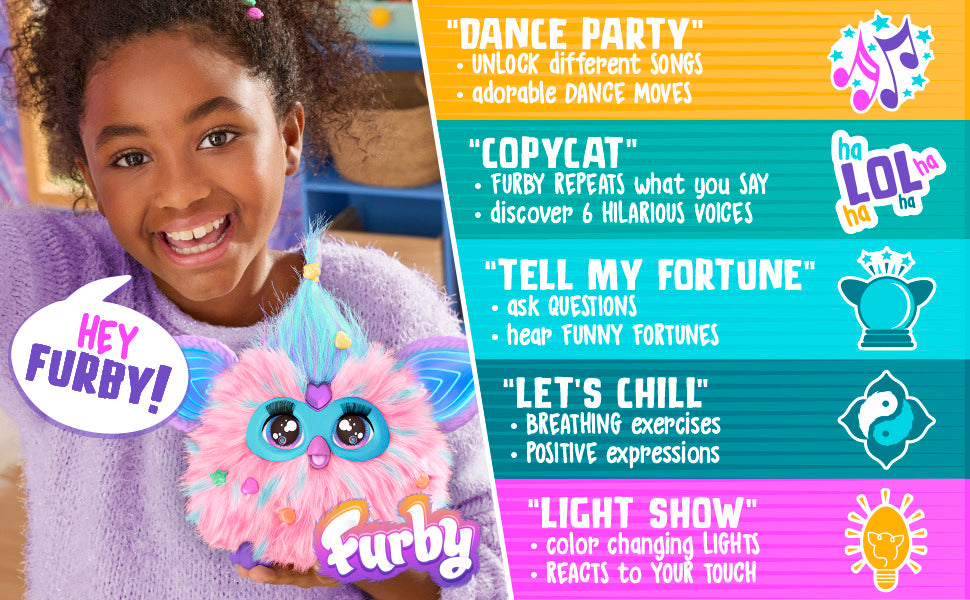 Furby Cotton Candy 15 accesorios de moda juguetes de