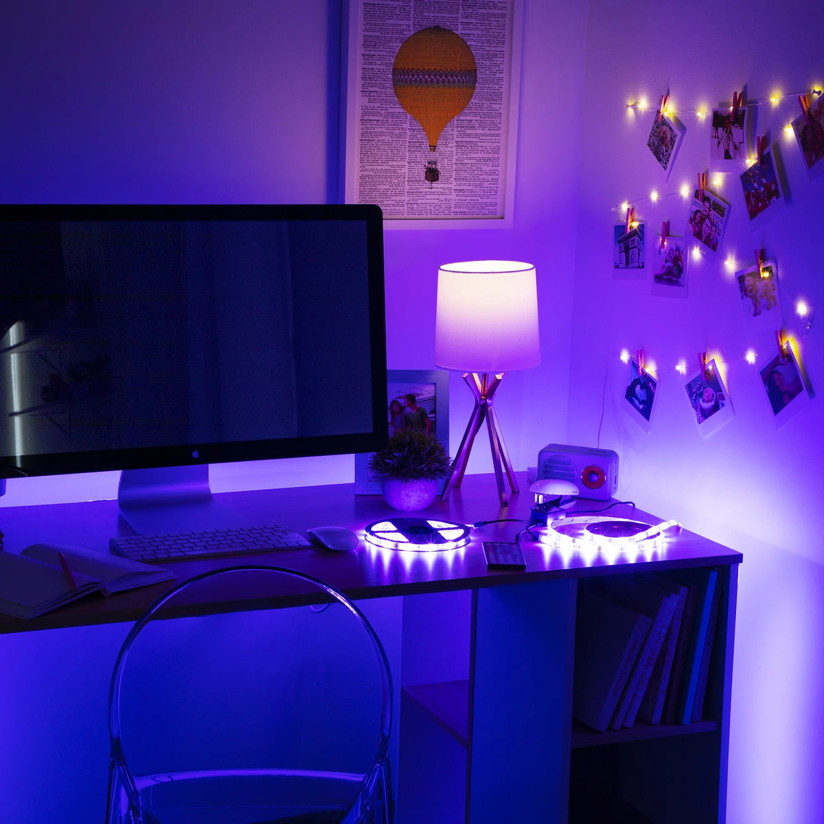 Kit De Google Nest Mini Y Tira De Luz Led Con Google Home