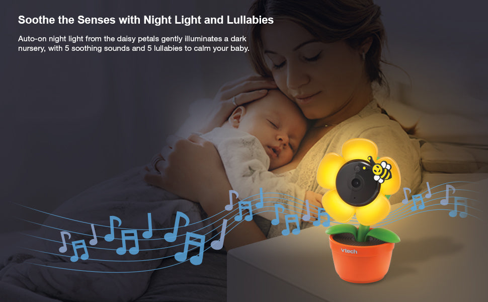 VTech RM9751 Yellow Daisy Smart Wi-Fi Cámara para bebé
