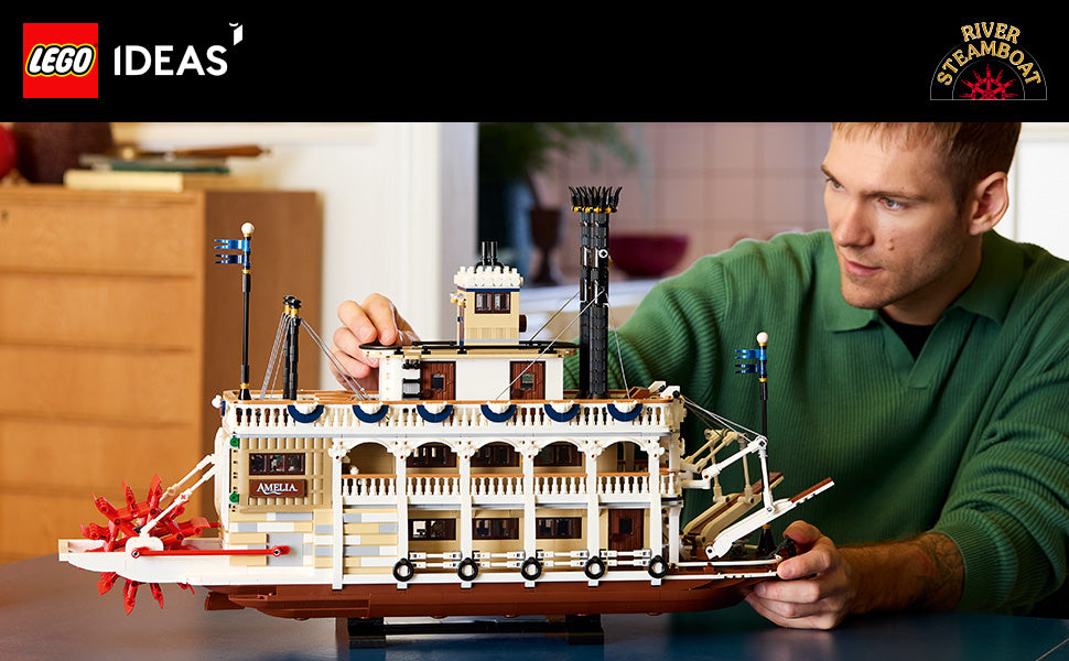 LEGO Ideas River Steamboat - Rompecabezas 3D - Decoración