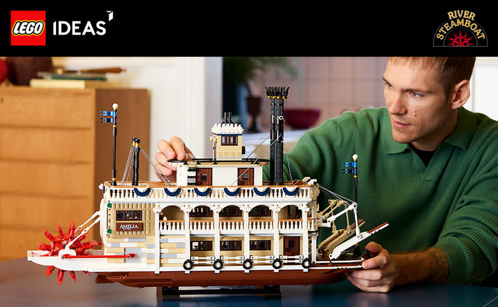 LEGO Ideas River Steamboat - Rompecabezas 3D - Decoración