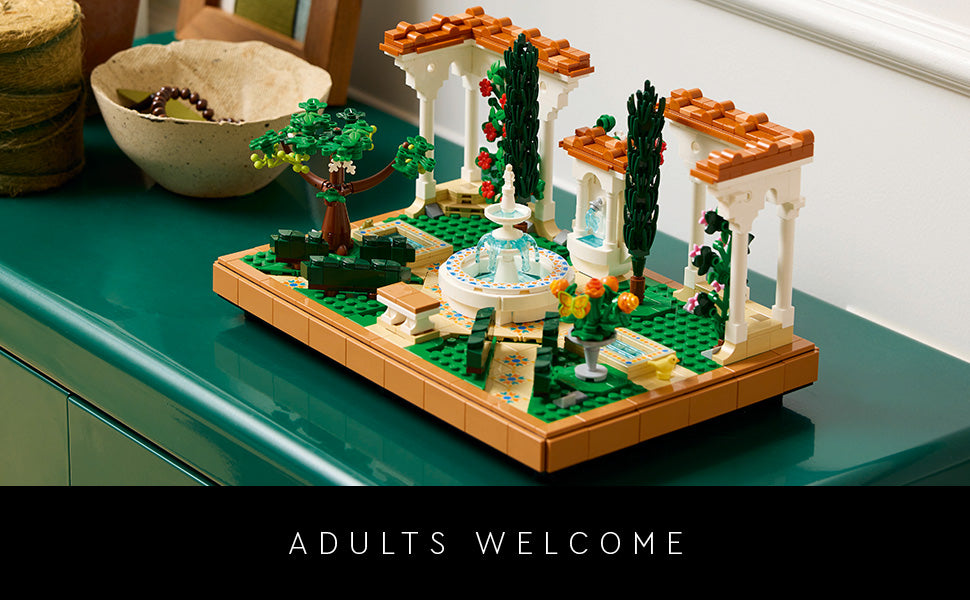 LEGO Icons Fountain Garden Building Set - Kit de bricolaje