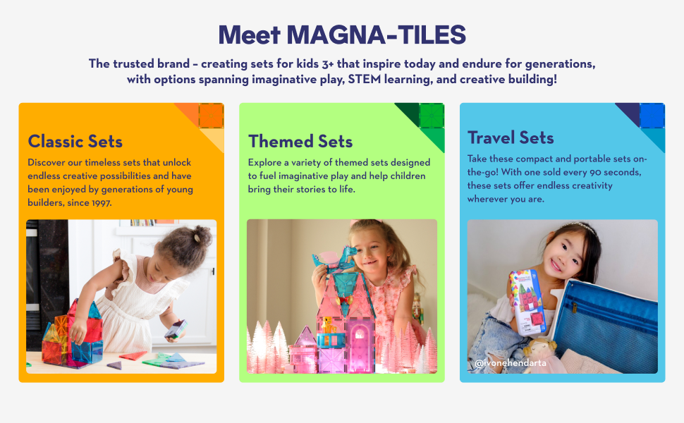 MAGNA-TILES Juego clásico de construcción magnética de 32