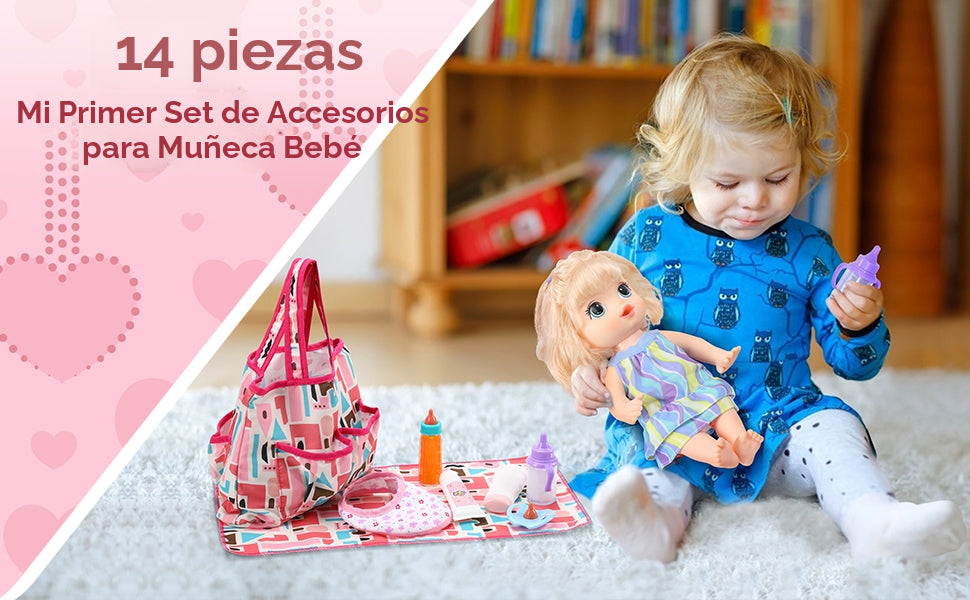 Paquete de 14 accesorios para muñecas de bebé juego de