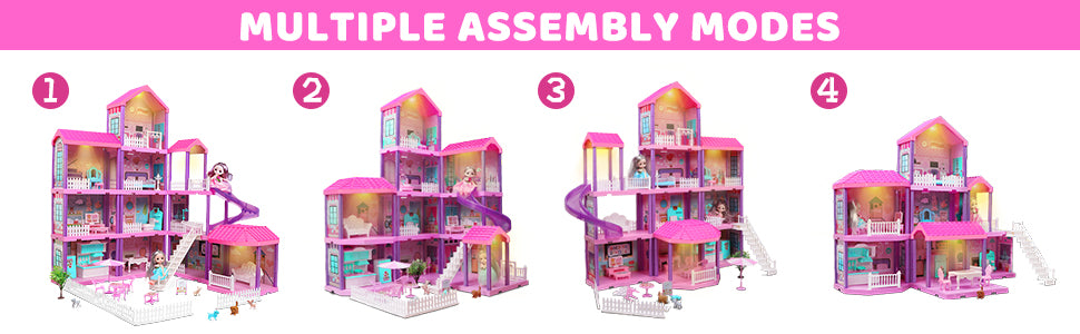 beefunni Casa de muñecas casa de muñecas de ensueño para