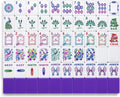 Peacock American Mahjong Set, 160 innovadores azulejos de Mahjong de diseño único, colorido juego de mahjong tallado acrílico de 4 capas