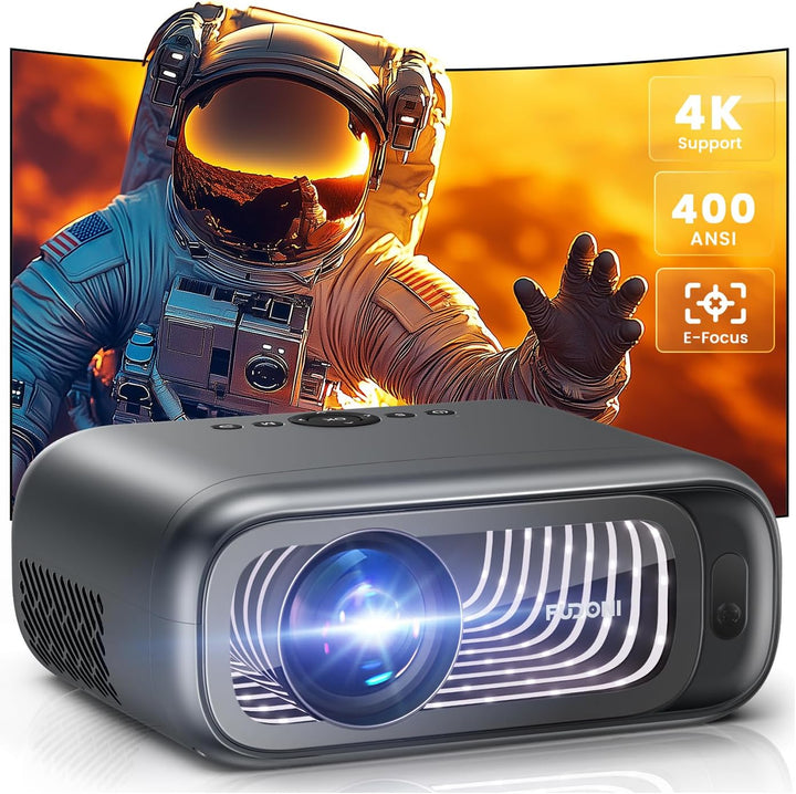 [Enfoque eléctrico\/alto brillo] Proyector FUDONI con WiFi y Blueto...