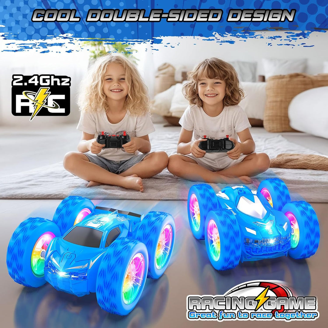 Wupuaait Auto a control remoto para niños, autos de acrobacias a co...