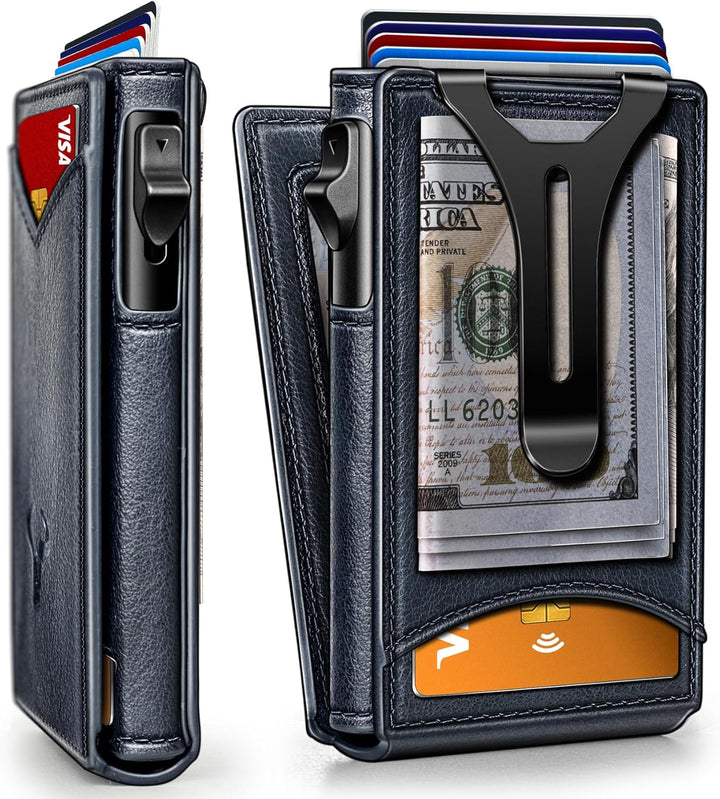Cartera BULLIANT para hombre, cartera con clip para billetes delgad...