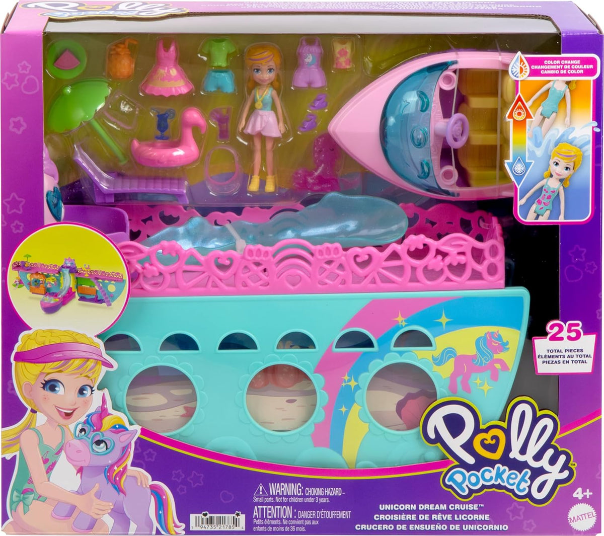 Polly Pocket Unicorn Dream Cruise - Juego portátil