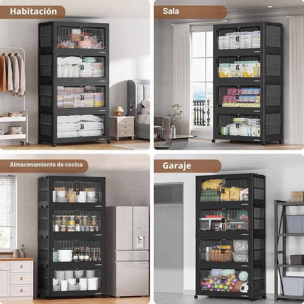 BROVIEW - Contenedores apilables de almacenamiento de 600 cuartos de galón