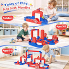 157Pcs Juego de Trenes Eléctricos, Juguetes de Riel STEM para Niños de 3, 4, 5, 6, 7 y 8 años