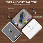 Nicpro Kit de pintura en miniatura con paleta húmeda y mango de pintura