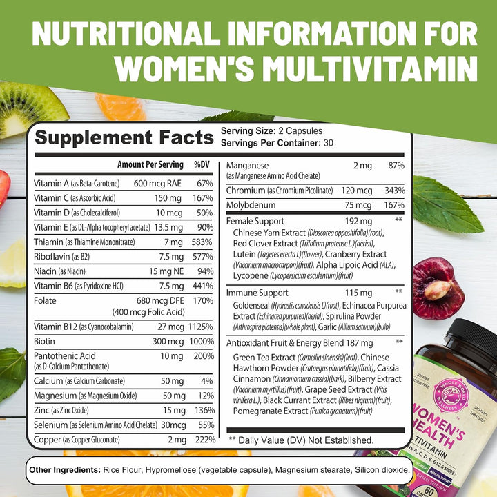 WHOLE WORLD WELLNESS Suplemento multimineral multivitamínico diario...