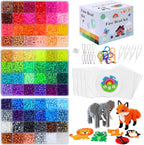 Quefe 72 Colors 15000 Pcs 5mm Fuse Beads Kit Melting Beads para Craft