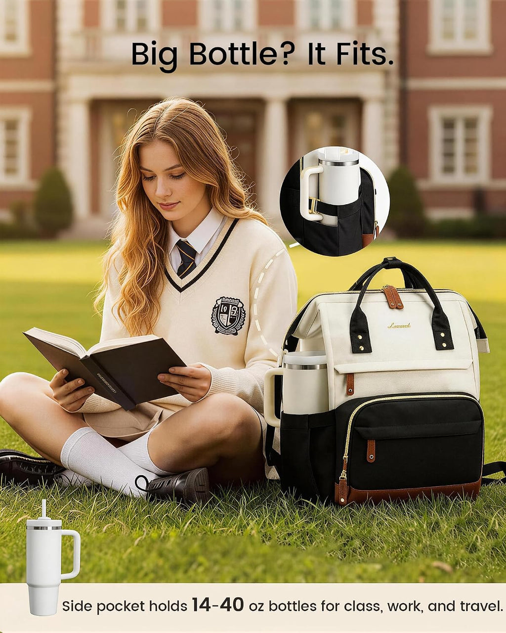 LOVEVOOK - Mochila para computadora portátil para mujeres, mochila de 15.6 pulgadas con gran capacidad para trabajo y negocios, bolsa impermeable para enfermeras, mochila para la universidad y la