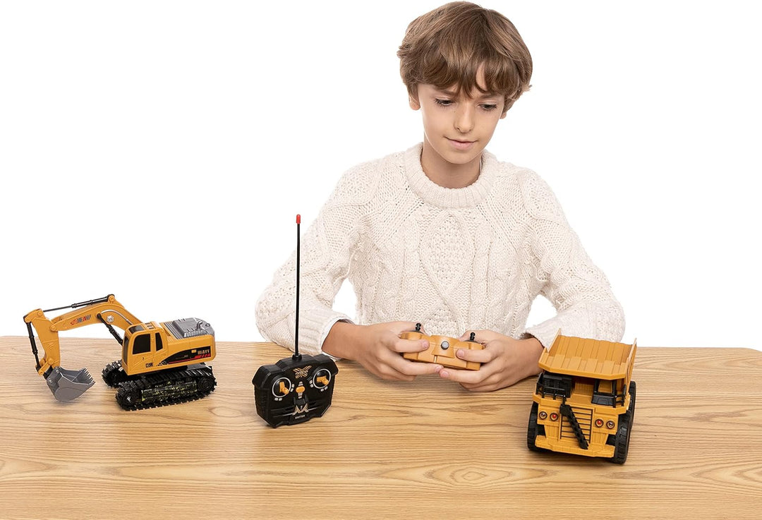 JOYIN Juego de 2 vehículos de construcción a control