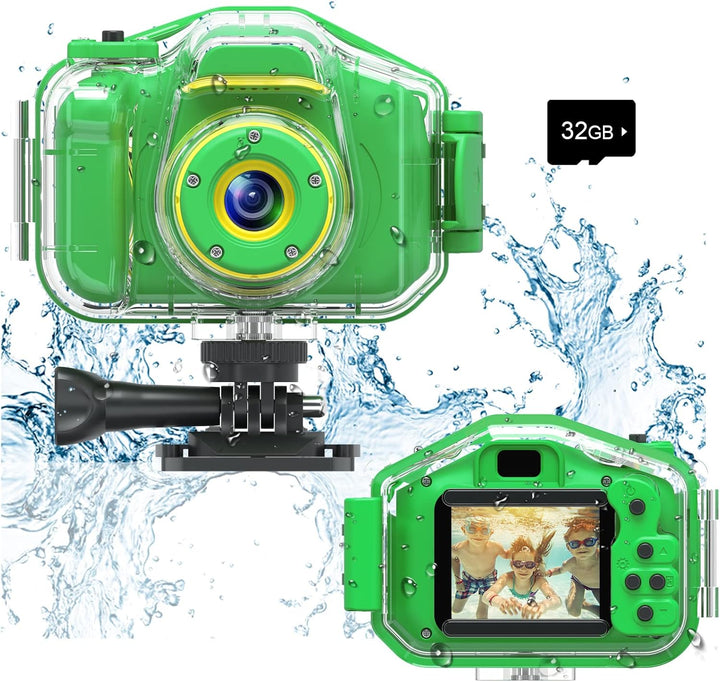 Agoigo Cámara impermeable para niños \u2013 Videocámara digital de...