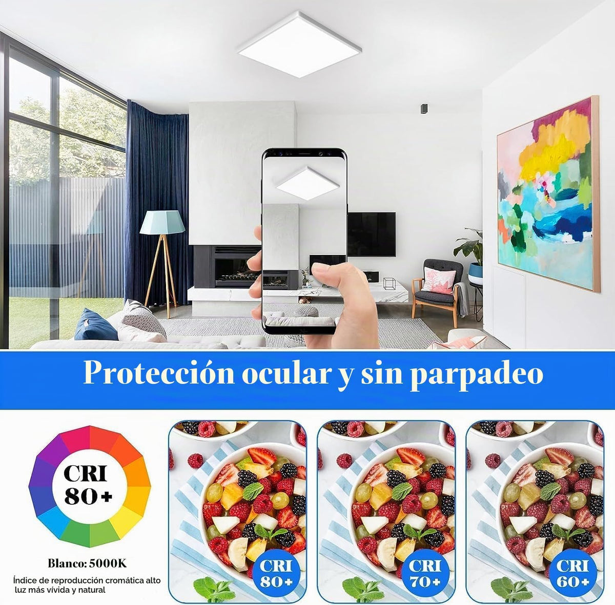 Lámpara Luz de techo con sensor de movimiento de 12 pulgadas, luz activada por