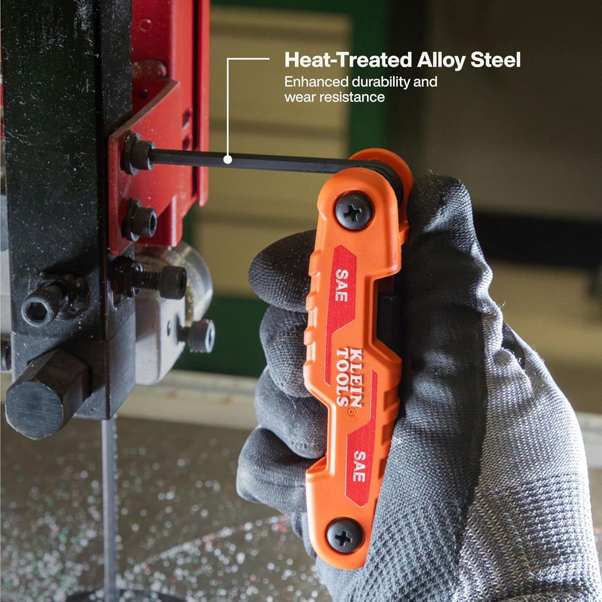 Klein Tools 70543 Juego de llaves hexagonales plegables compactas, métricas