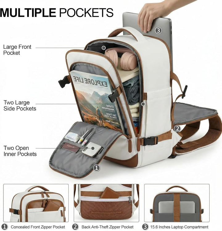 TILYMOL Travel Backpack for Women - 15.6 inch Laptop Bag Flight App...