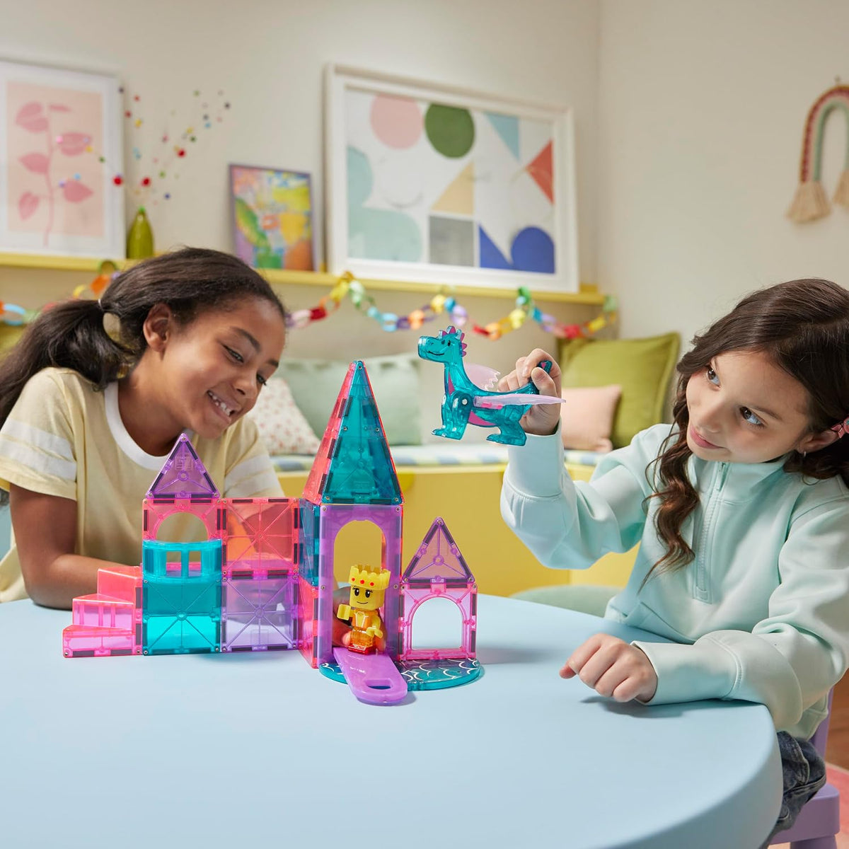 MAGNA-TILES Castle 25-Piece Magnetic Construction Set, Original Magnetic Building Brand
