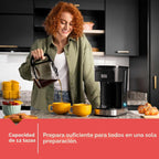 negro+DECKER CAFÉCRAFT Cafetera de goteo para 12 tazas, interruptor único con tecnología Vortex Showerhead, función Sneak-A-Cup, función de mantener caliente, acero inoxidable