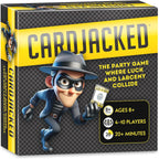CARDJACKED - Divertido juego de cartas para familias | Juegos de cartas de fiesta para adultos | 8-12 minutos de tiempo de juego | Juego de cartas para niños | 4-10 jugadores | Fácil de aprender | Compacto y portátil