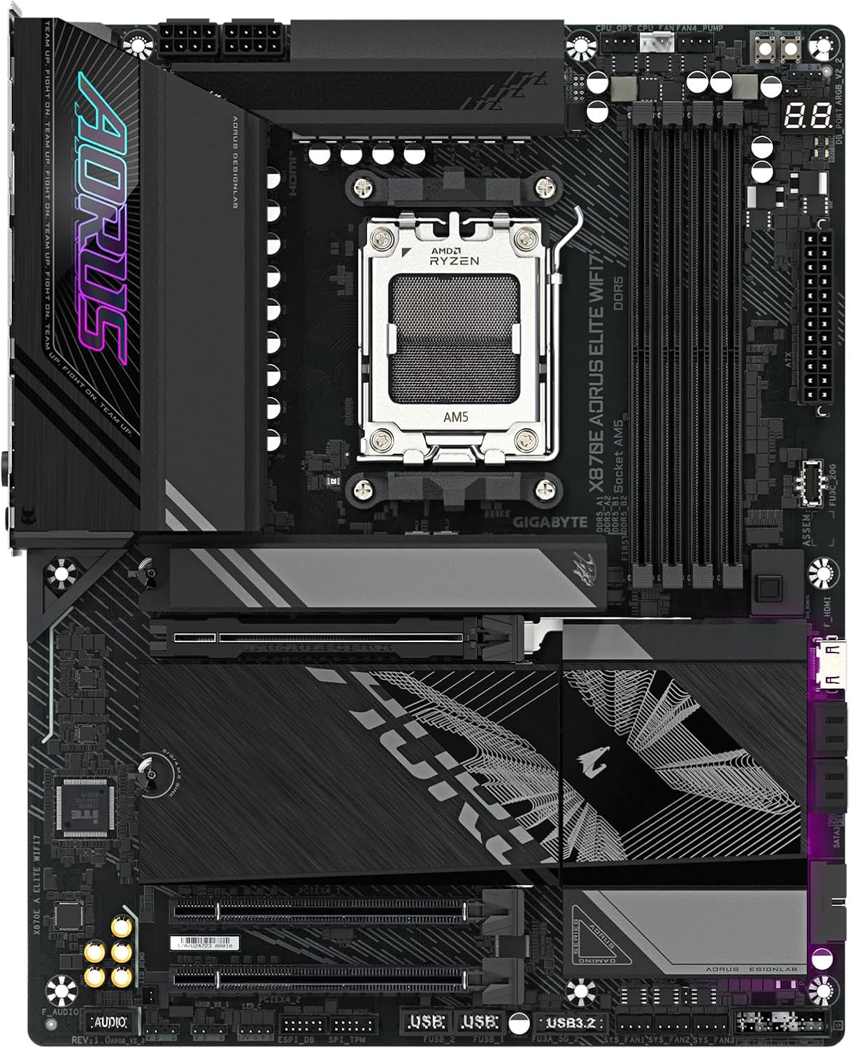 GIGABYTE X870E AORUS Elite WIFI7 Placa base AMD AM5 LGA 1718, ATX,...
