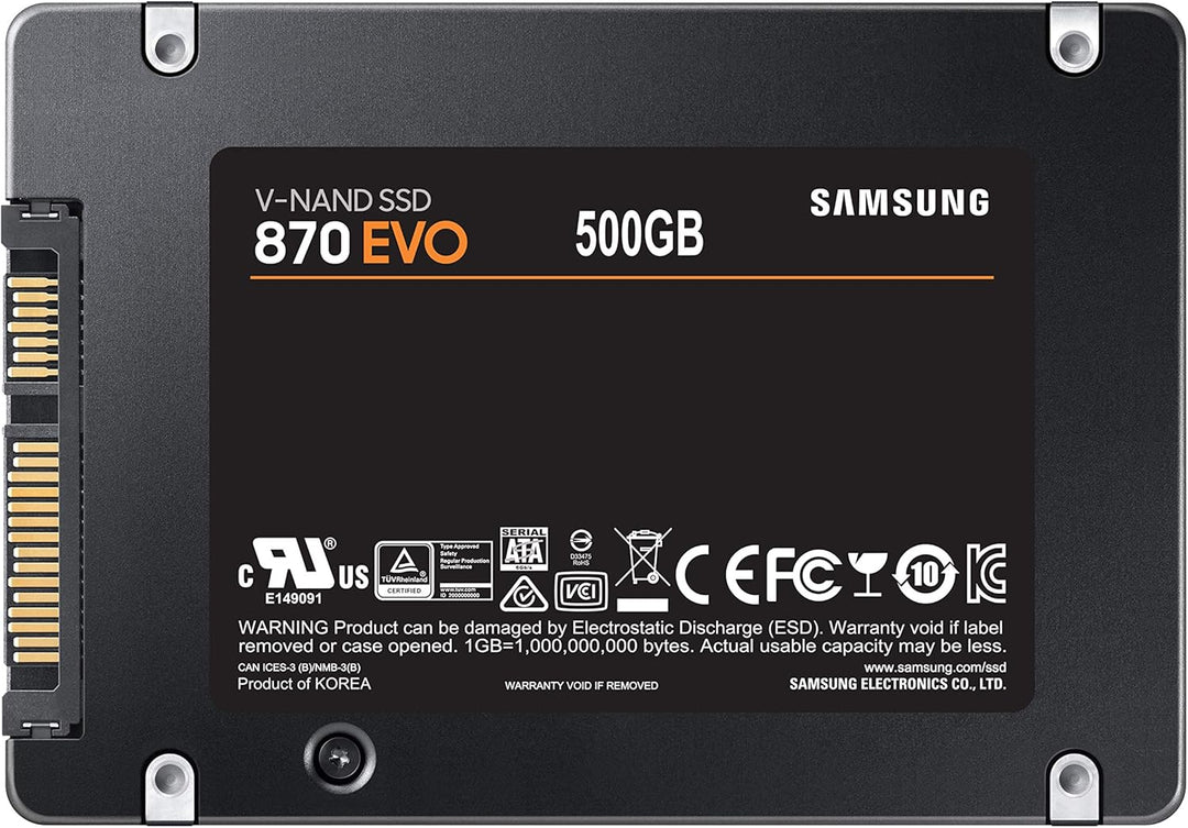Samsung 870 EVO SATA SSD 500 GB 2.5\u201D Unidad de estado sólido i...