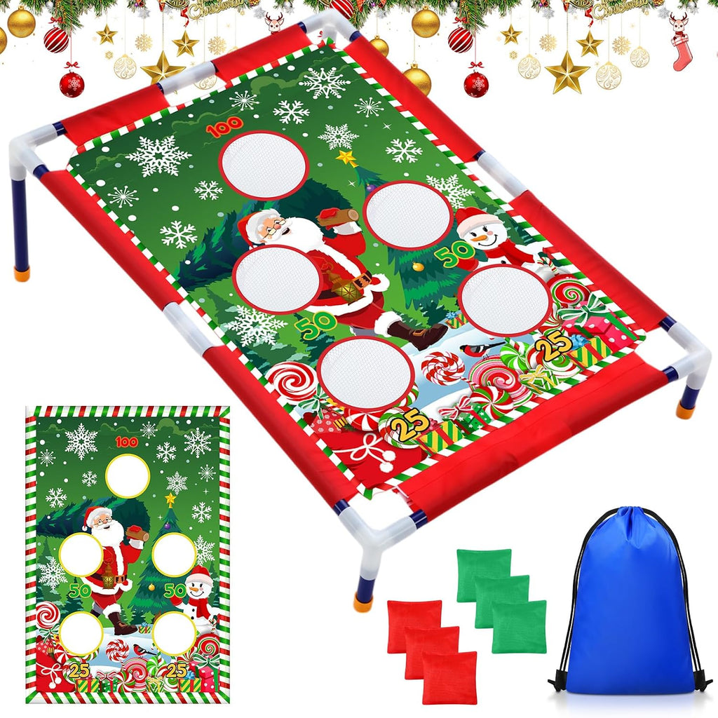 Gemscream Juego de lanzamiento de bolsas de frijoles navideños 6 bolsas