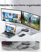 Silkland Cable de monitor USB C en ángulo recto de 6.6 pies, pantalla de 8K